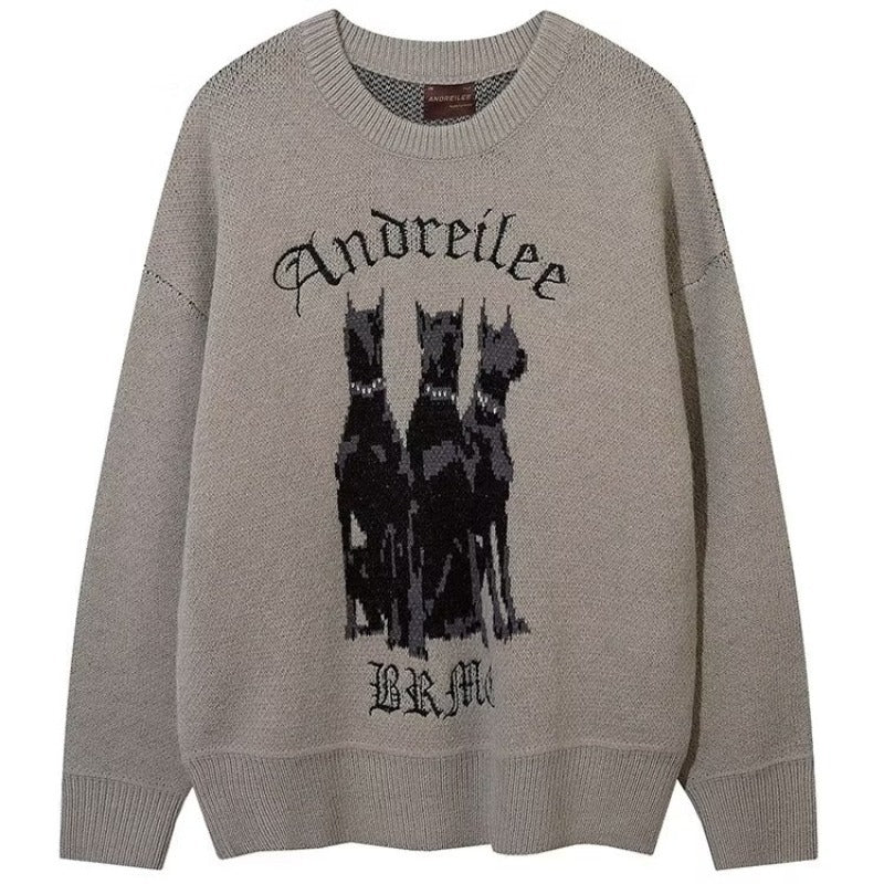 Men's New Loose Sweater Printing