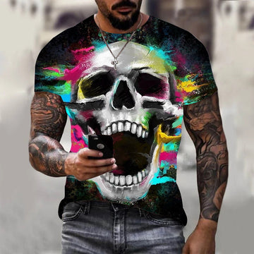 Men's Personality Loose Couple Short Sleeve Top